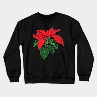 Three Christmas Poinsettias Crewneck Sweatshirt